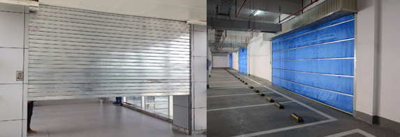 無機布防火卷簾門 無機布防火卷簾門