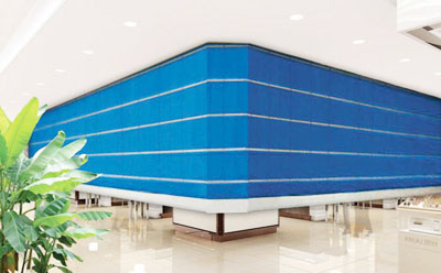 無機布防火卷簾門實例